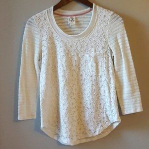 Anthropologie Cream Top by One September